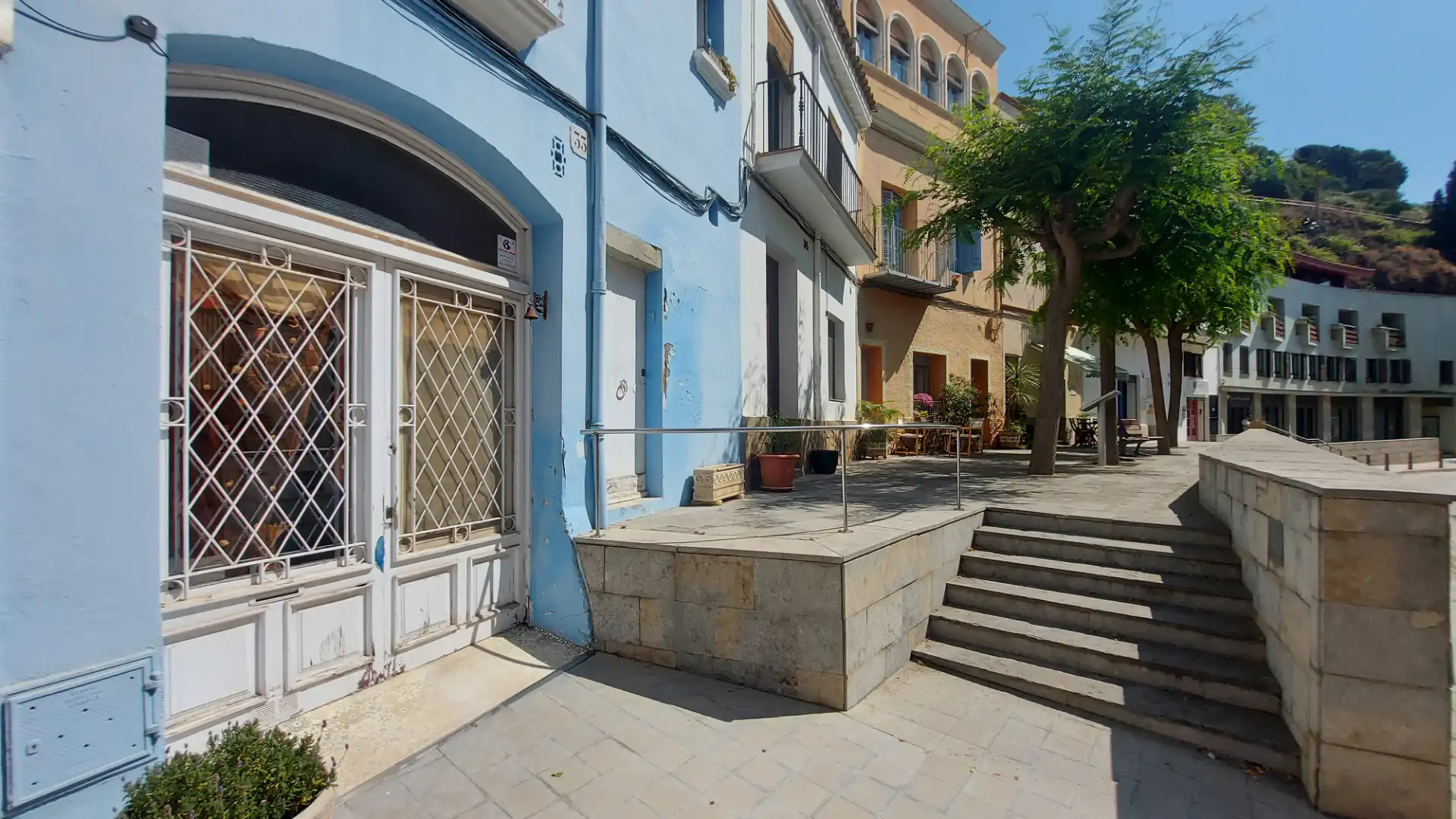 Vista exterior de Casa adosada en venta en Caldes d'Estrac con Calefacción, Parquet y Amueblado