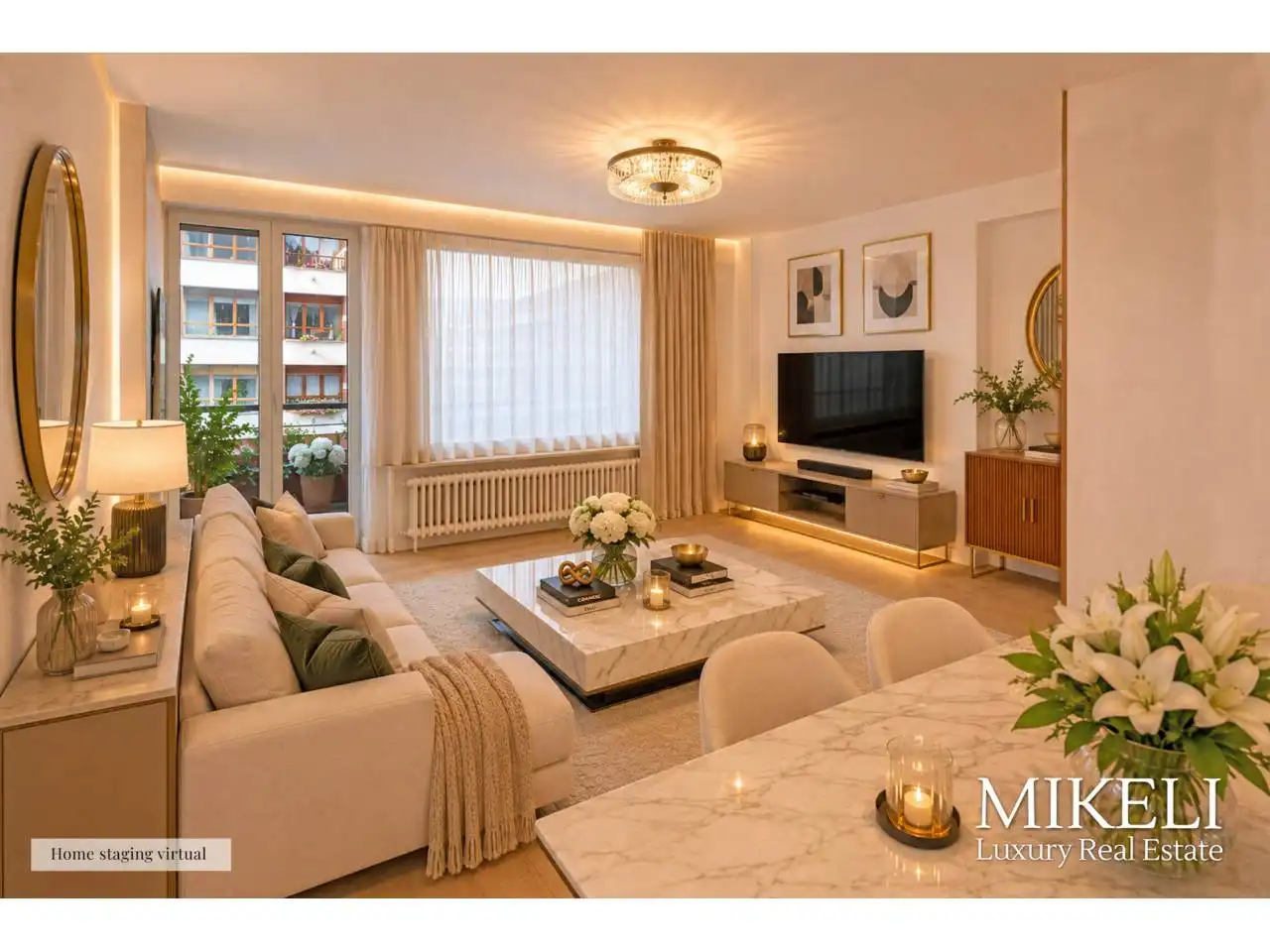 Wohnzimmer von Wohnung zum Verkauf in Santander mit Heizung, Terrasse und Abstellraum