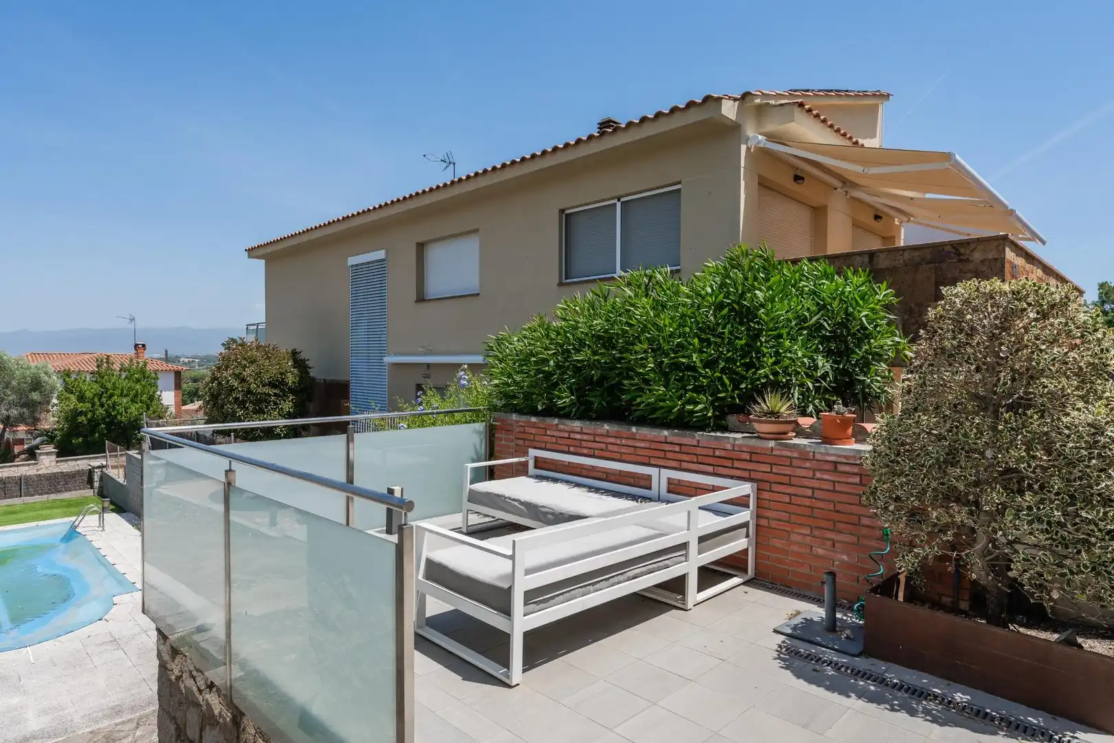Terrassa de Casa o xalet en venda en Montornès del Vallès amb Calefacció, Jardí privat i Piscina