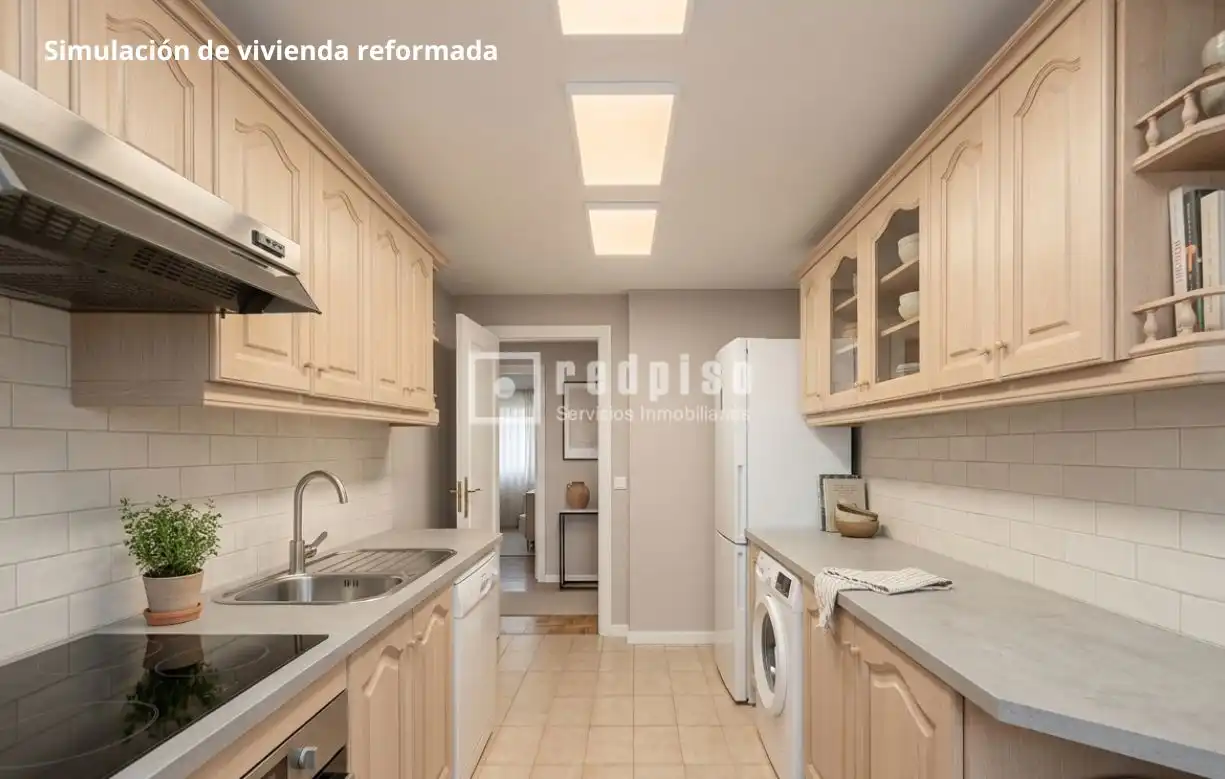 Kitchen of Flat for sale in Tres Cantos  with Heating, Private garden and Parquet flooring