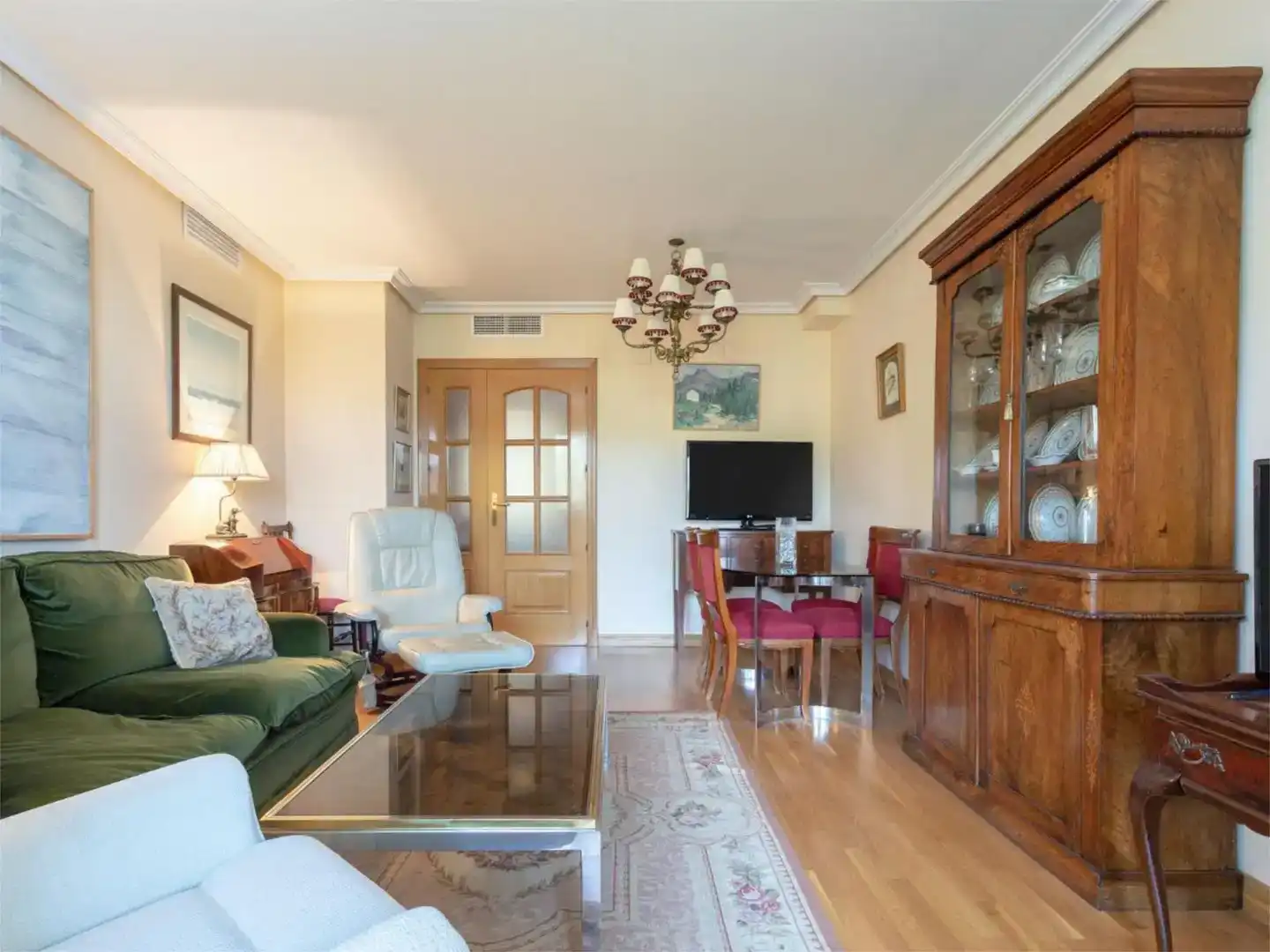 Wohnzimmer von Wohnung zum Verkauf in Málaga Capital mit Klimaanlage, Schwimmbad und Balkon