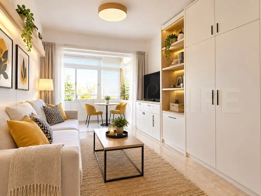 Wohnzimmer von Wohnung zum Verkauf in Benalmádena mit Schwimmbad und Gemeinschaftspool