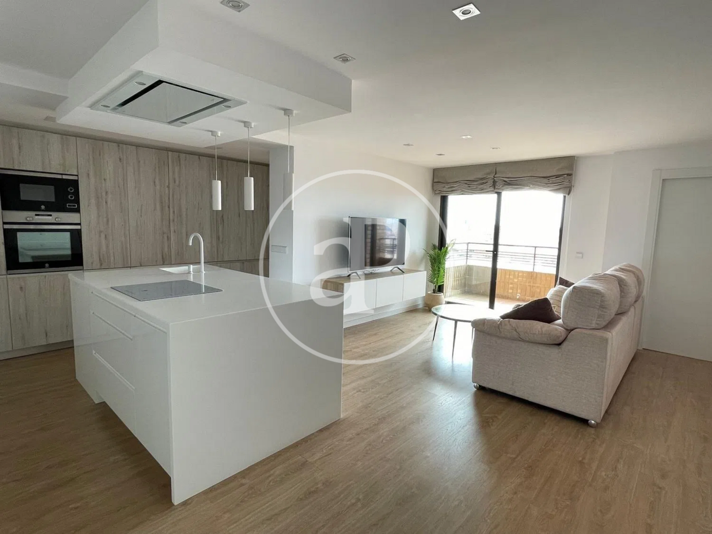 Living room of Flat to rent in  Valencia Capital  with Air Conditioner, Heating and Furnished