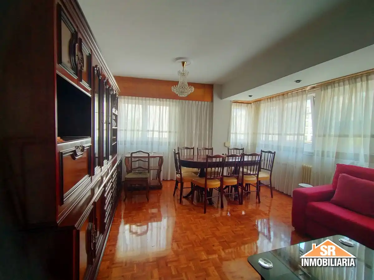 Dining room of Flat for rent in A Coruña Capital   with Heating, Parquet flooring and Furnished