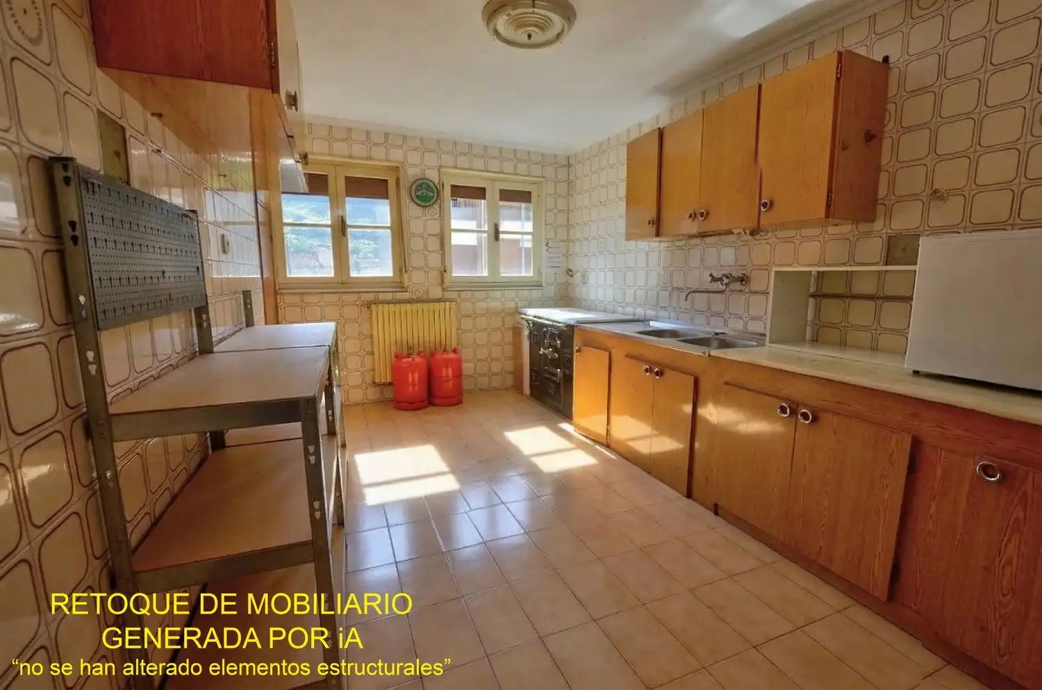 Cuina de Casa o xalet en venda en Lena amb Calefacció, Terrassa i Traster
