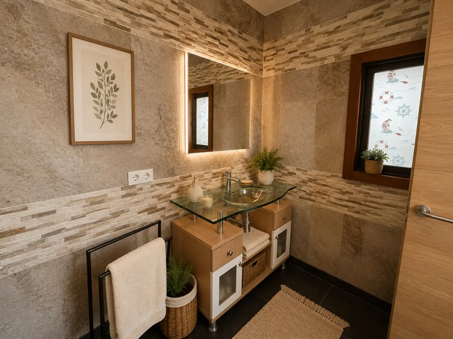 Baño de Casa adosada en venta en Mondariz con Calefacción, Jardín privado y Amueblado