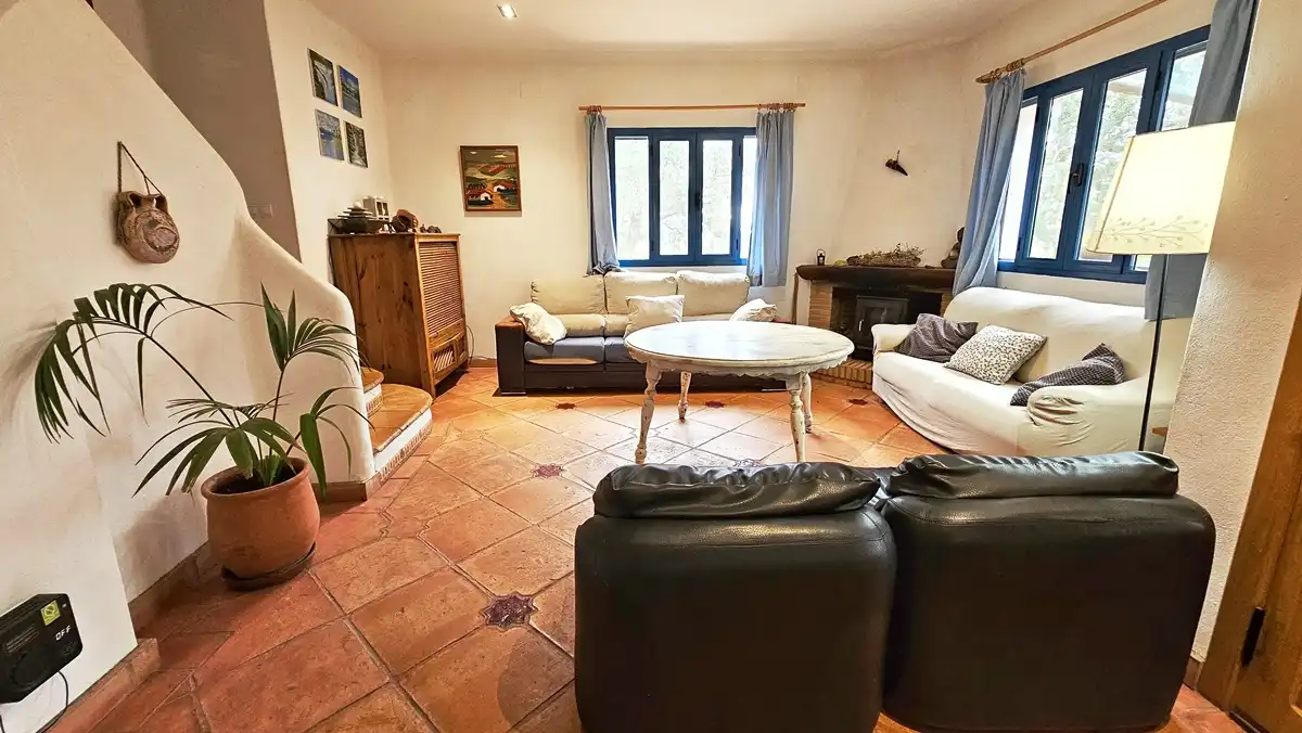 Sala de estar de Finca rústica en venta en Santa Ana la Real con Calefacción, Jardín privado y Terraza