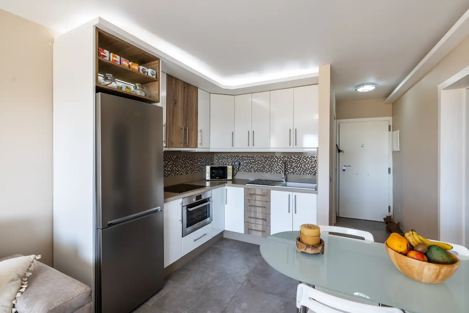 Küche von Wohnung zum Verkauf in Mogán mit Klimaanlage, Terrasse und Möbliert