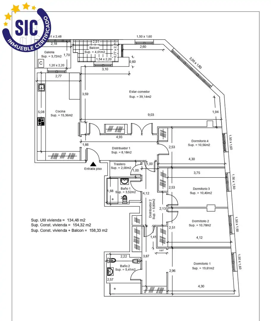 Piso en venta en Castellón de la Plana / Castelló de la Plana con Aire acondicionado, Calefacción y Parquet