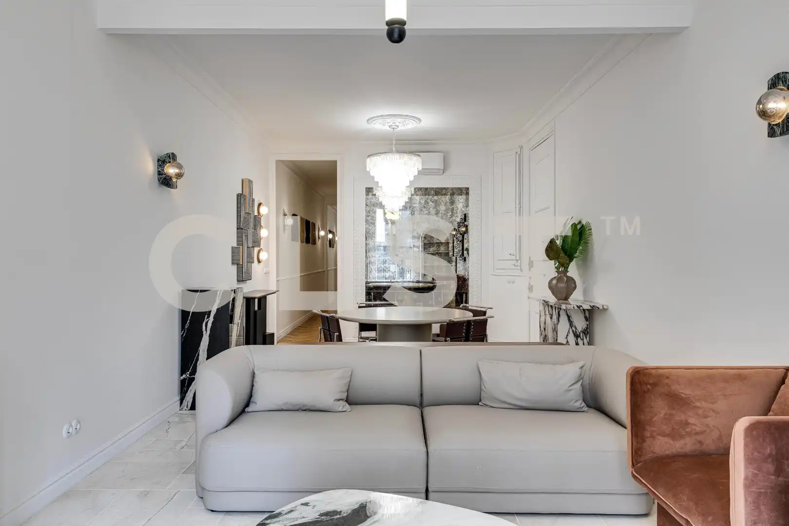 Wohnzimmer von Wohnungen zum Verkauf in Barcelona mit Klimaanlage, Heizung und Parkett