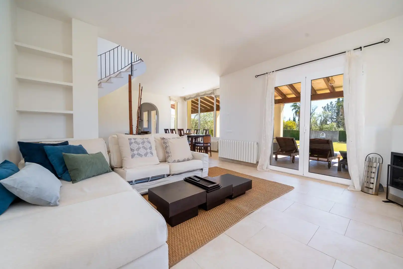 Sala de estar de Casa o chalet de alquiler en Binissalem con Aire acondicionado, Calefacción y Jardín privado
