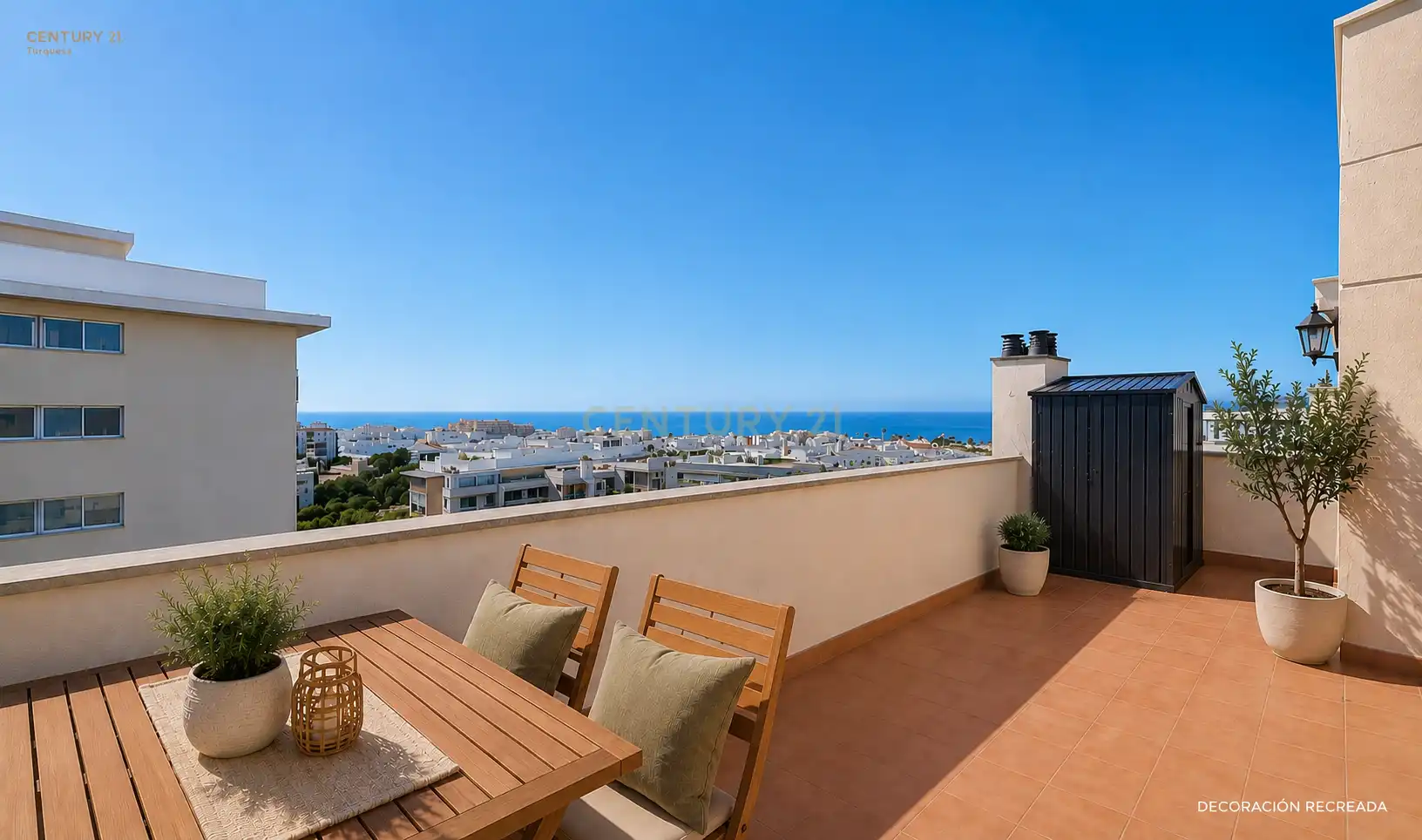 Terraza de Apartamento en venta en Benalmádena con Aire acondicionado, Trastero y Piscina comunitaria