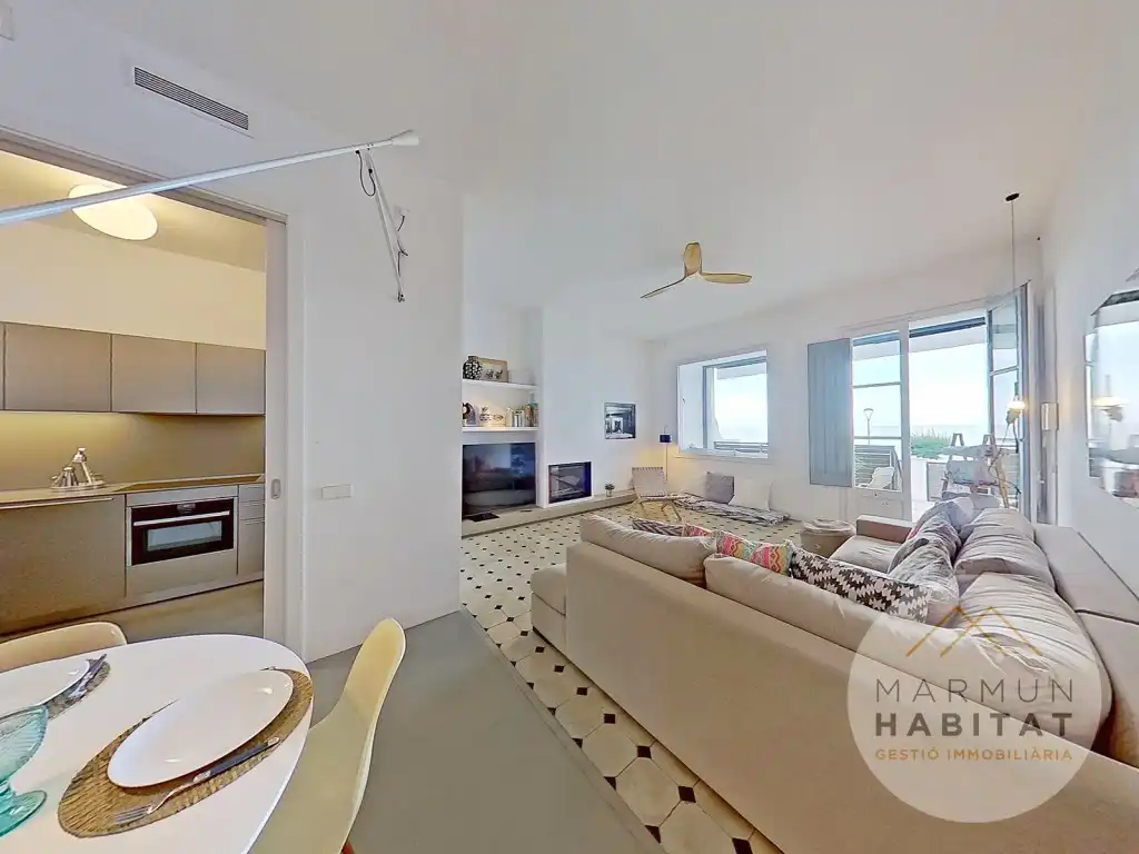 Sala de estar de Casa o chalet de alquiler en Caldes d'Estrac con Terraza, Piscina y Amueblado