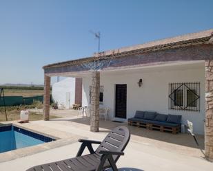 Swimming pool of Country house for sale in Fuentes de Ebro  with Heating, Private garden and Parquet flooring