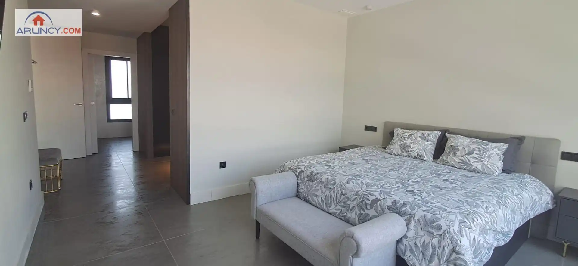 Dormitori de Casa o xalet de lloguer en Montequinto amb Aire condicionat, Jardí privat i Piscina