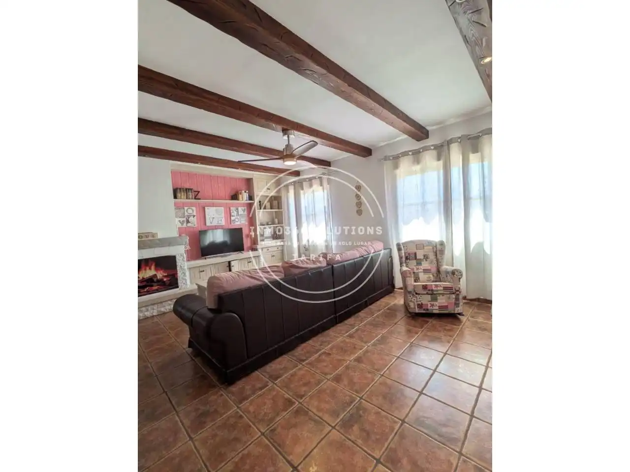 Sala de estar de Casa o chalet de alquiler en Tarifa con Terraza, Piscina y Amueblado