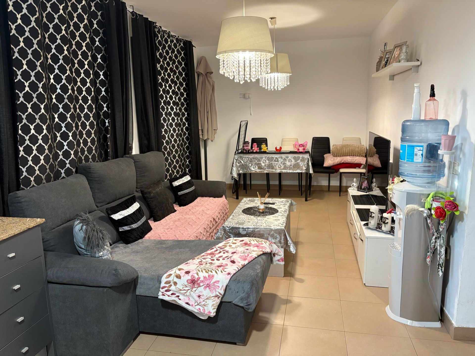 Sala de estar de Apartamento en venta en Oropesa del Mar / Orpesa con Aire acondicionado, Terraza y Piscina comunitaria