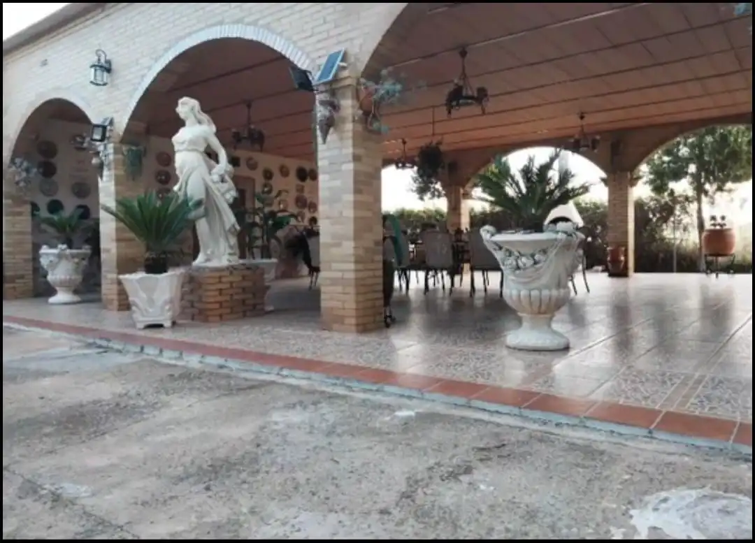 Terraza de Finca rústica en venta en Arroyo de San Serván con Aire acondicionado, Jardín privado y Trastero