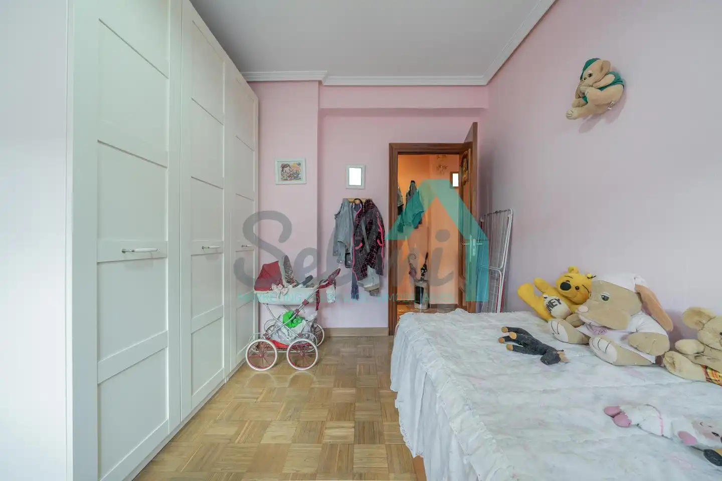 Bedroom of Flat for sale in Mieres (Asturias)  with Heating, Parquet flooring and Storage room