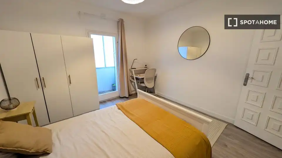 Habitación de Apartamento para compartir en Barcelona con Aire acondicionado, Terraza y Amueblado