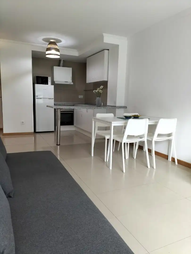 Cocina de Apartamento en venta en Sanxenxo con Jardín privado, Parquet y Terraza