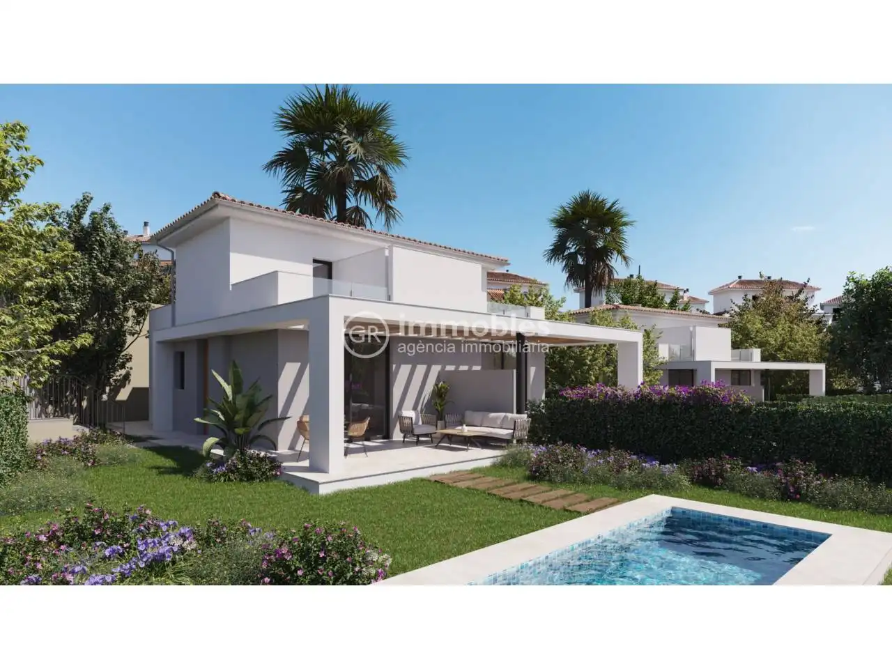 Terraced house with pool for sale in Avenida Geranis, imagen 3