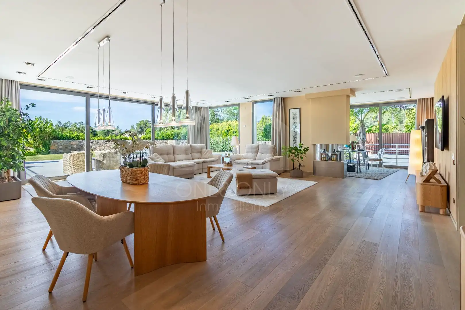 Sala de estar de Casa o chalet en venta en Mont-roig del Camp con Aire acondicionado, Calefacción y Jardín privado