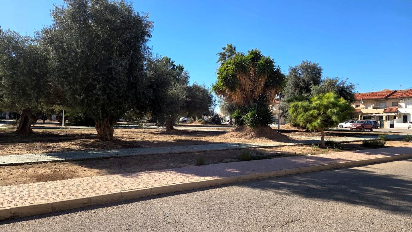 Exterior view of Single-family semi-detached for sale in San Javier  with Air Conditioner and Terrace