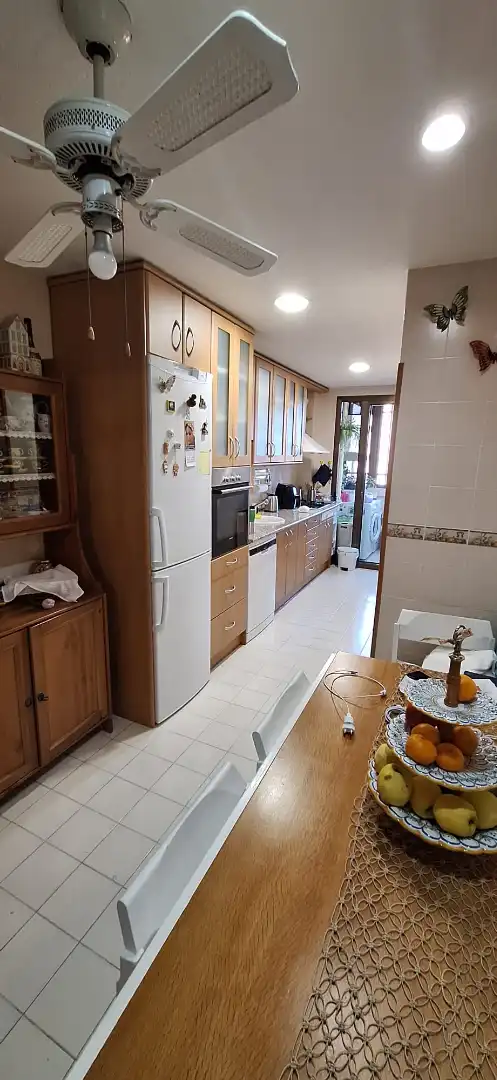 Kitchen of Flat for sale in Madrid  with Air Conditioner, Furnished and Balcony