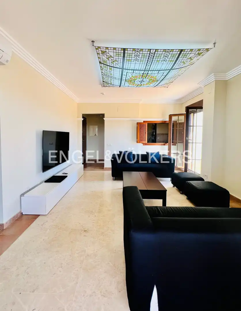 Wohnzimmer von Wohnung zur Miete in Ayamonte mit Klimaanlage, Heizung und Privatgarten