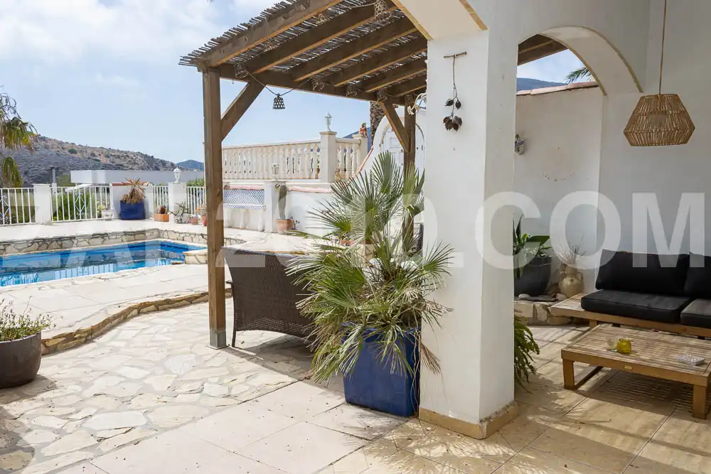 Terrassa de Casa o xalet en venda en Mojácar amb Aire condicionat, Jardí privat i Terrassa