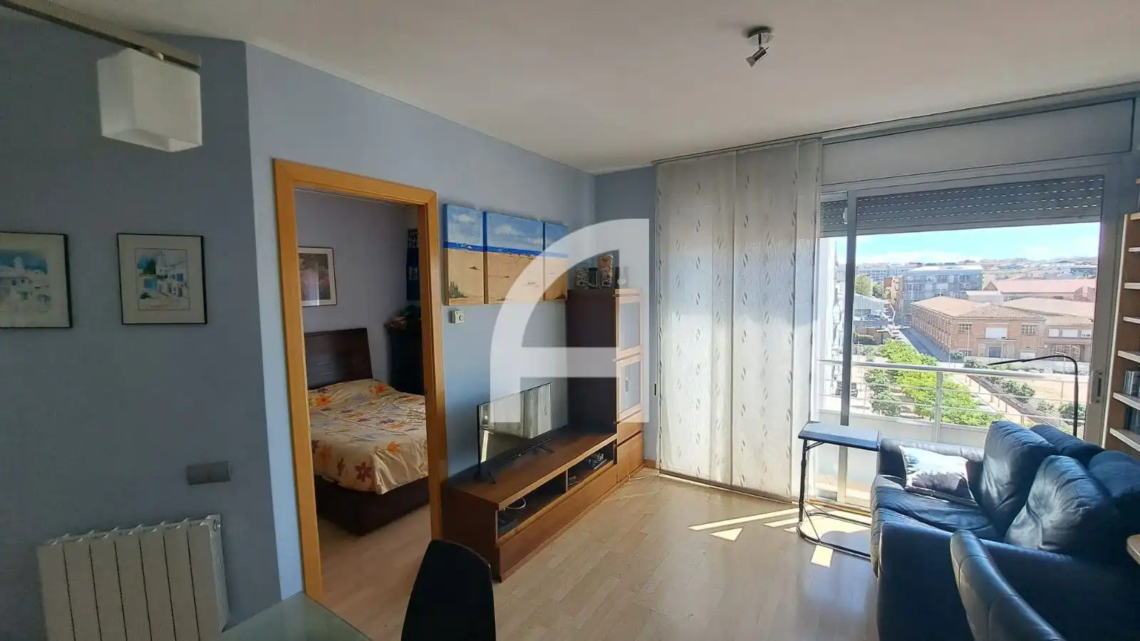 Living room of Flat for sale in Terrassa  with Heating, Terrace and Furnished