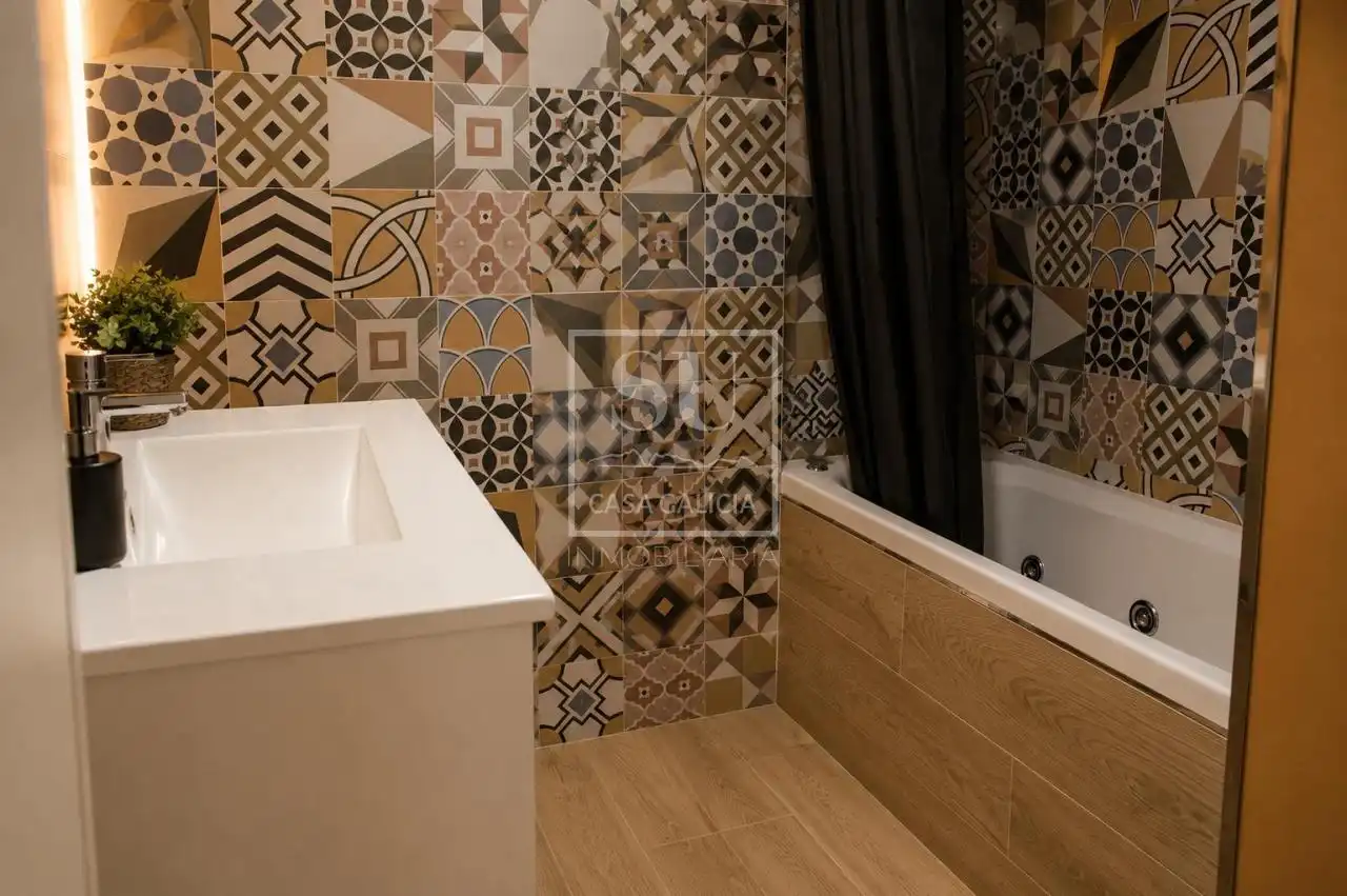 Baño de Casa adosada en venta en Baiona con Calefacción, Jardín privado y Terraza