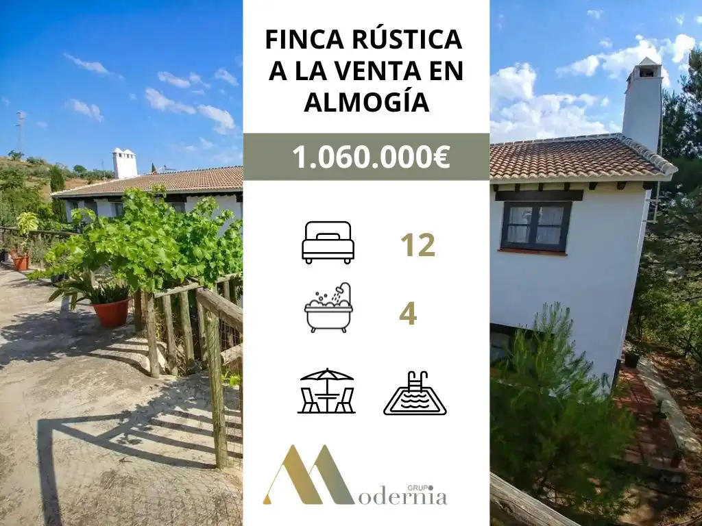 Finca rústica en venta en Almogía con Aire acondicionado, Terraza y Piscina