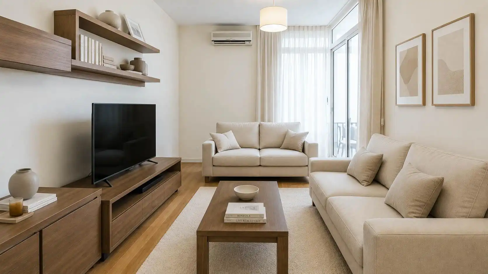 Living room of Flat for sale in Barcelona  with Air Conditioner, Heating and Parquet flooring