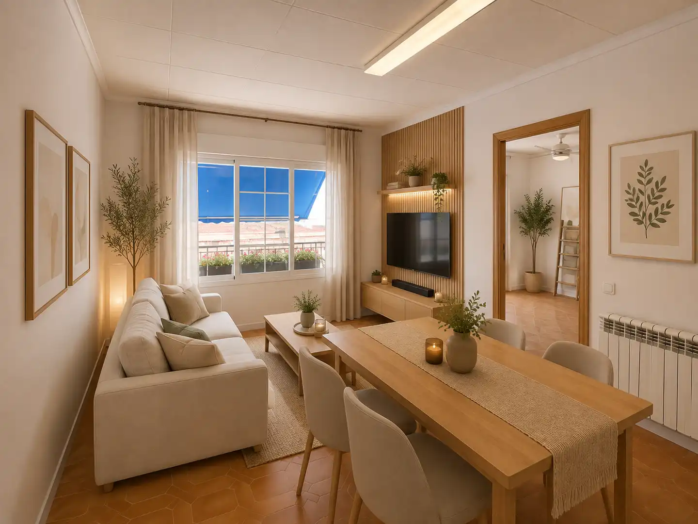 Sala d'estar de Àtic en venda en Barcelona