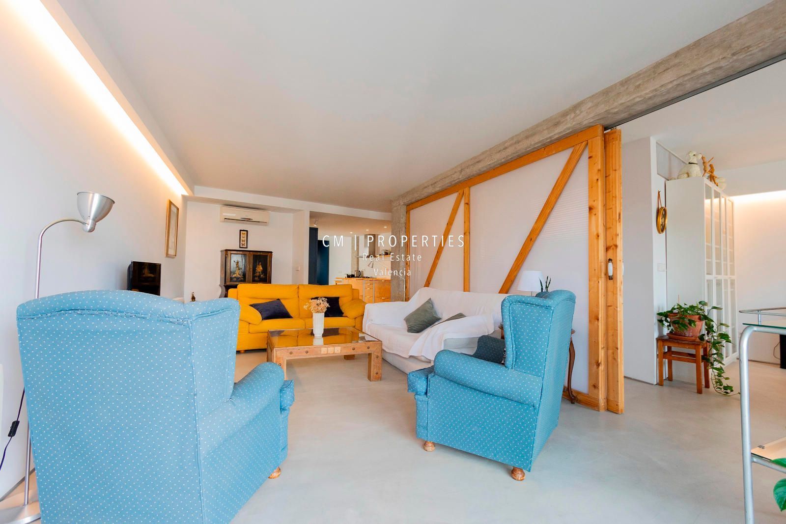 Living room of Flat to rent in  Valencia Capital  with Air Conditioner, Heating and Terrace