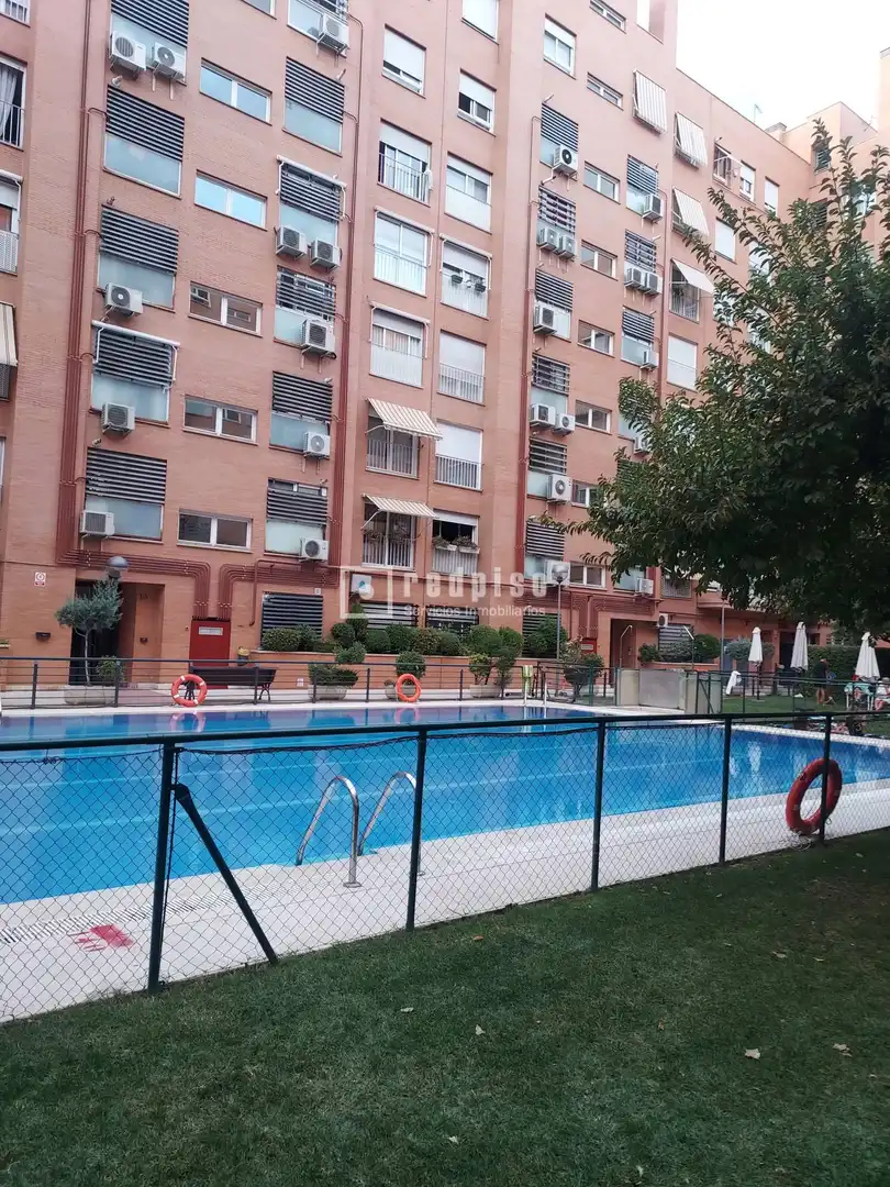 Schwimmbecken von Wohnung zur Miete in Madrid mit Heizung, Privatgarten und Schwimmbad