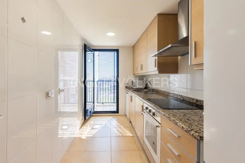 Kitchen of Flat for rent in La Pobla de Farnals  with Air Conditioner, Heating and Private garden
