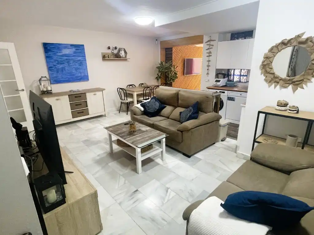 Sala d'estar de Apartament en venda en Garrucha amb Aire condicionat i Piscina comunitària