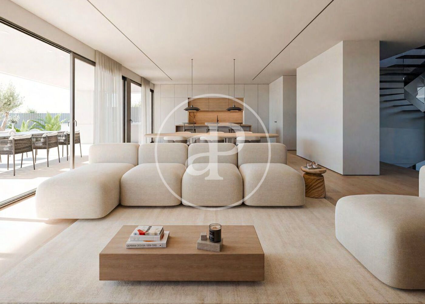 Sala de estar de Casa o chalet en venta en Sitges con Aire acondicionado, Calefacción y Jardín privado