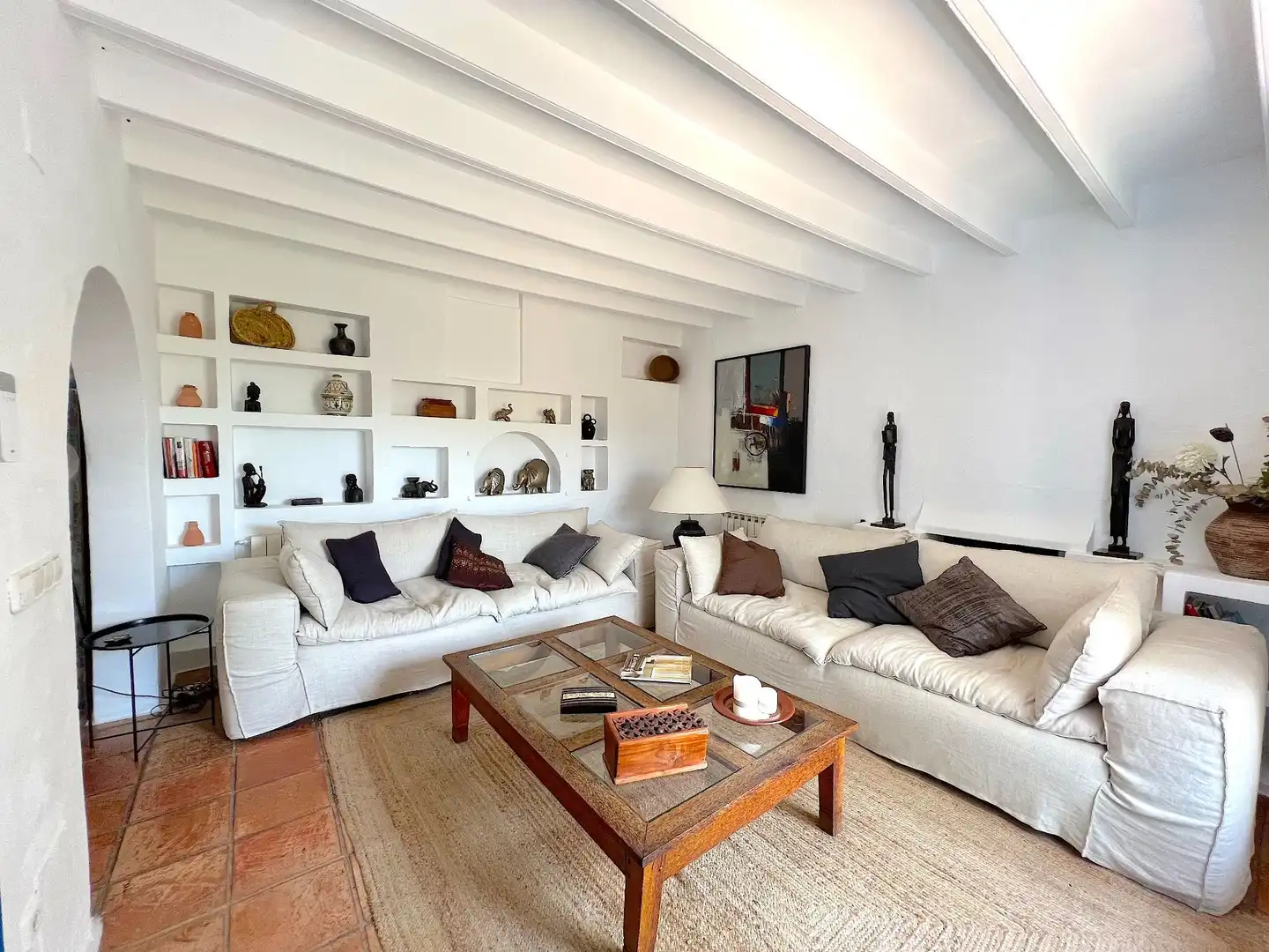 Living room of Houses for sale in Sant Antoni de Portmany  with Air Conditioner, Heating and Private garden
