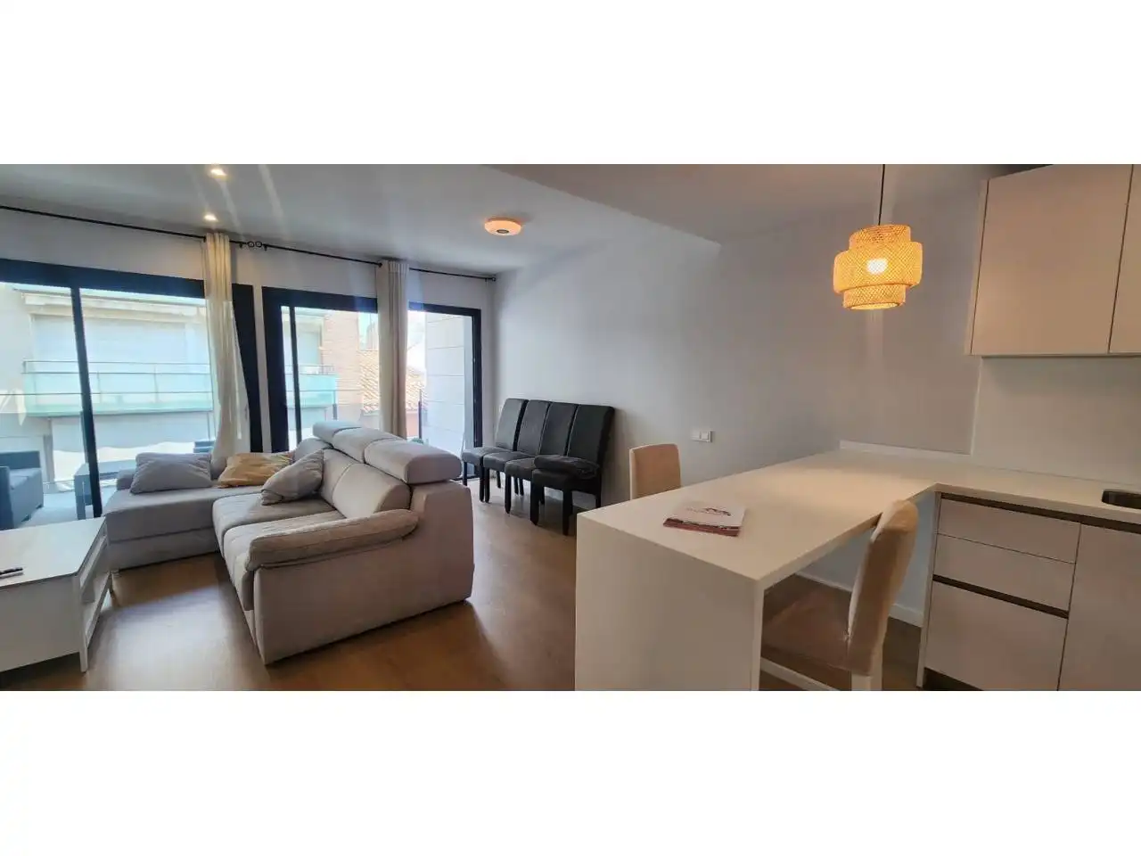Wohnzimmer von Wohnung zur Miete in Terrassa mit Klimaanlage, Heizung und Terrasse
