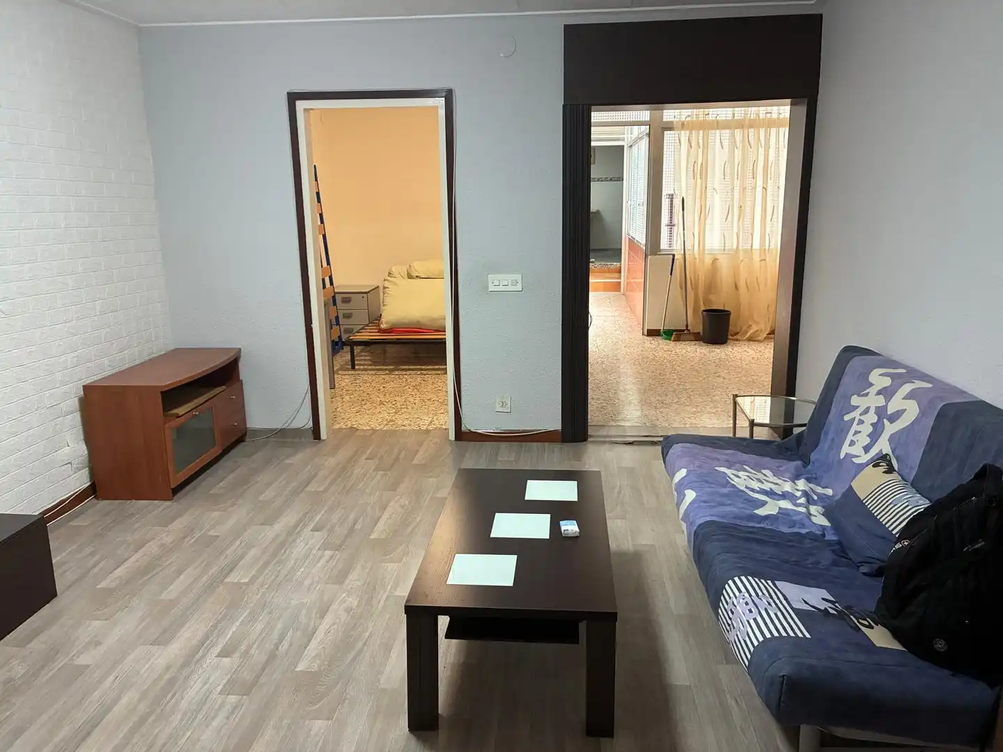 Sala de estar de Piso en venta en Mataró con Terraza, Trastero y Amueblado