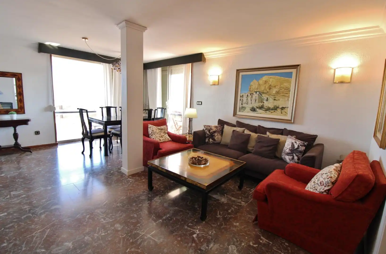 Sala d'estar de Àtic en venda en Alicante / Alacant amb Terrassa, Balcó i Piscina comunitària