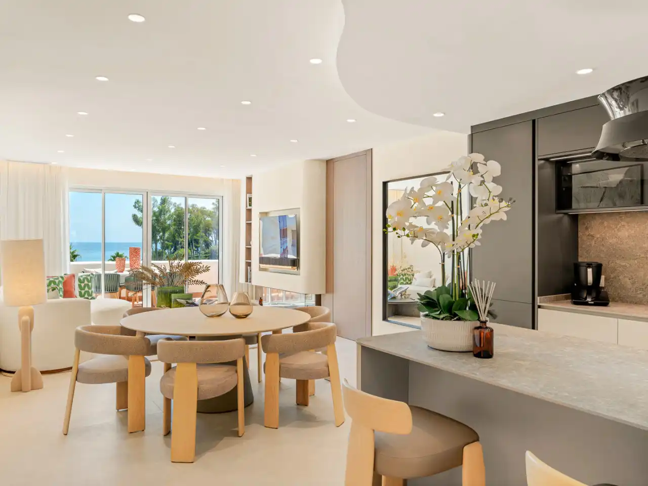 Dining room of Duplexes for sale in Estepona  with Air Conditioner, Heating and Terrace