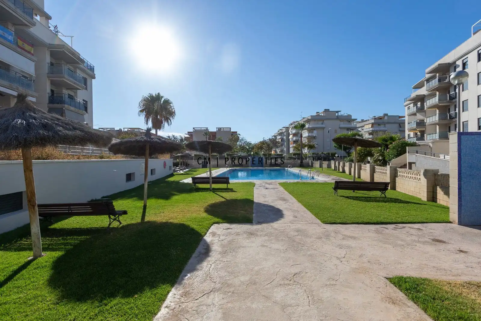 Schwimmbecken von Dachboden zur Miete in Canet d'En Berenguer mit Klimaanlage, Heizung und Terrasse