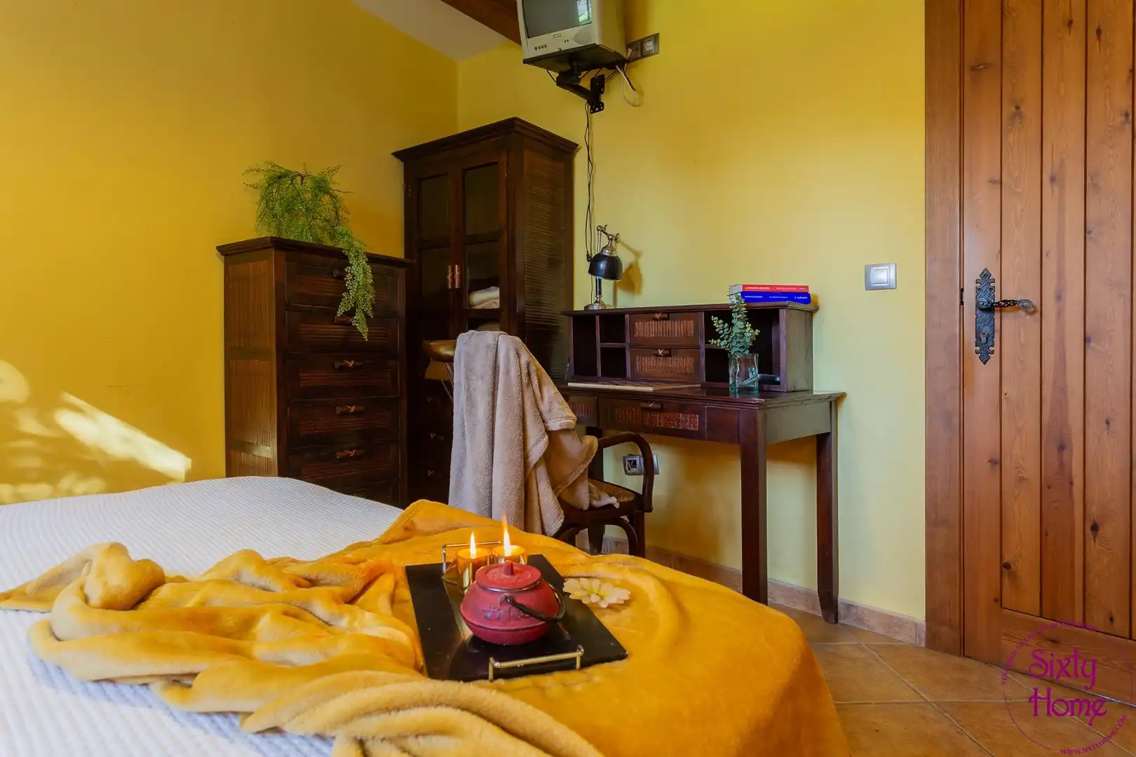 Dormitori de Casa adosada en venda en Ejea de los Caballeros amb Aire condicionat, Jardí privat i Terrassa