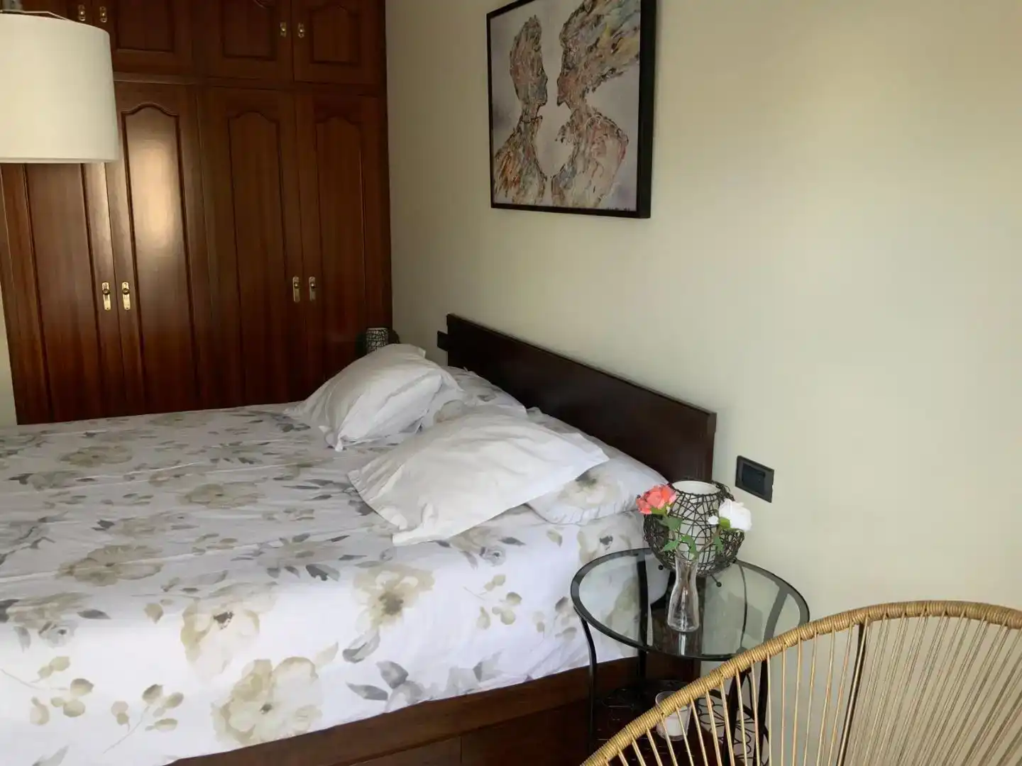 Schlafzimmer von Wohnung zur Miete in Oleiros mit Privatgarten, Parkett und Möbliert