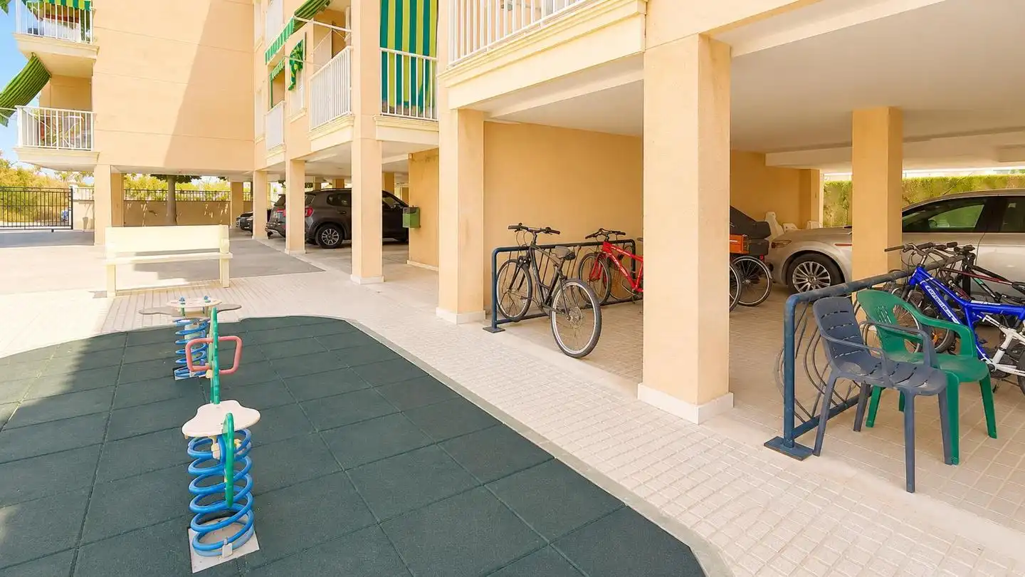 Parking of Flat for sale in Santa Pola  with Terrace, Swimming Pool and Furnished